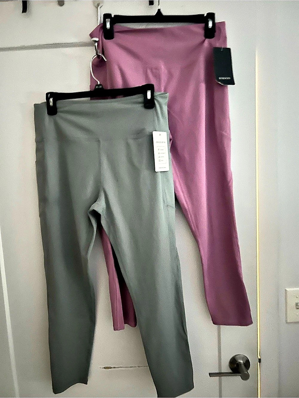 YOGA Butterluxe High Rise Pocket Leggings Set Pink & Gray nwt